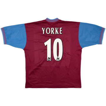 1997-98 Aston Villa Home Shirt Yorke #10 - 8/10 - (XXL)