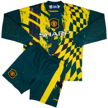 1994-97 Manchester United GK Shirt & Shorts Schmeichel #1 - 4/10 - (M)