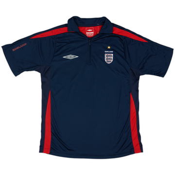 2003-04 England Umbro 1/4 Zip Polo Shirt - 8/10 - (M)
