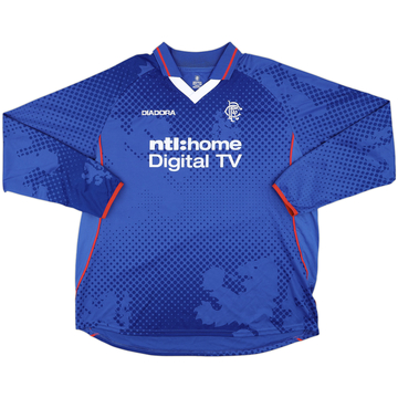 2002-03 Rangers Home L/S Shirt - 10/10 - (XXL)