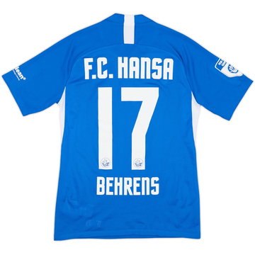 2019-20 Hansa Rostock Home Shirt Behrens #17 - 8/10 - (S)