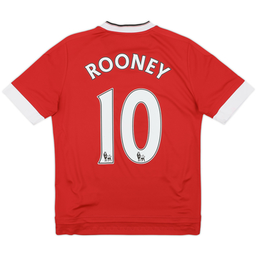 2015-16 Manchester United Home Shirt Rooney #10 - 7/10 - (L.Boys)