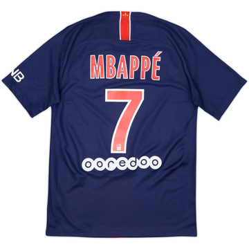 2018-19 Paris Saint-Germain Home Shirt Mbappe #7 - 8/10 - (S)
