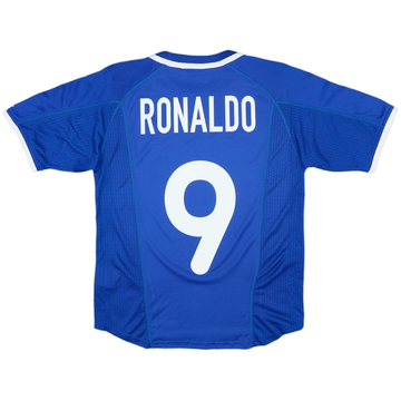 2000-02 Brazil Away Shirt Ronaldo #9 - 8/10 - (L.Boys)