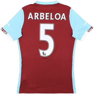 2016-17 West Ham Home Shirt Arbeloa #5 - 7/10 - (XL.Boys)