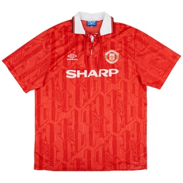 1992-94 Manchester United Home Shirt - 5/10 - (XL)
