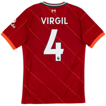 2021-22 Liverpool Home Shirt Virgil #4 - 5/10 - (S)