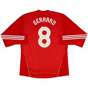 2010-12 Liverpool Home L/S Shirt Gerrard #8 - 5/10 - (XL)