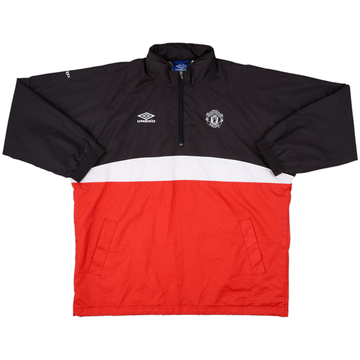 1992-93 Manchester United Umbro 1/4 Zip Drill Top - 7/10 - (L)