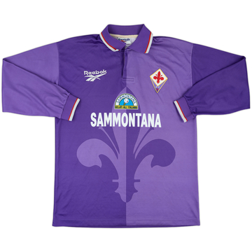 1995-96 Fiorentina Match Issue Home L/S Shirt #4