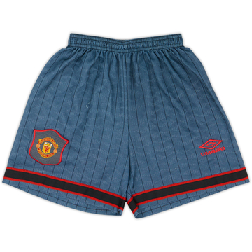 1995-96 Manchester Unido Pantalones Cortos de Visitante - 8/10 - (S.Boys)