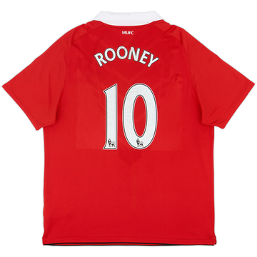 2010-11 Manchester United Home Shirt Rooney #10 - 5/10 - (XL)