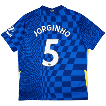 2021-22 Chelsea Home Shirt Jorginho #5 - 9/10 - (XL)