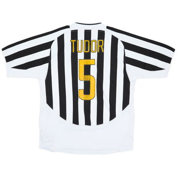 2003-04 Juventus Home Shirt Tudor #5 - 4/10 - (XL)