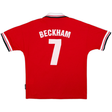 1998-00 Manchester United Home Shirt Beckham #7 - 6/10 - (M)
