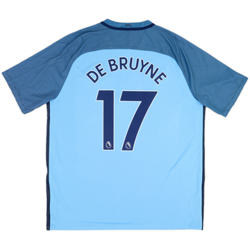 2018-19 Manchester City Home Shirt De Bruyne #17 - 9/10 - (XL)