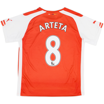 2014-15 Arsenal Home Shirt Arteta #8 - 8/10 - (15-16 Years)