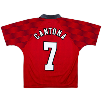 1996-98 Manchester United Home Shirt Cantona #7 - 8/10 - (Y)