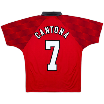 1996-98 Manchester United Home Shirt Cantona #7 - 9/10 - (Y)