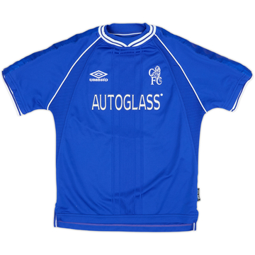1999-01 Chelsea Signed Home Shirt - 8/10 - (15-16 Years)