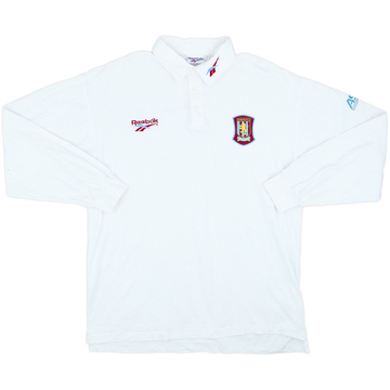 1996-98 Aston Villa Reebok Polo L/S Shirt - 8/10 - (XL)