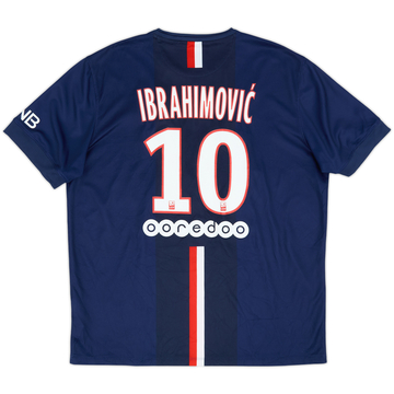 2014-15 Paris Saint-Germain Home Shirt Ibrahimovic #10 - 6/10 - (XL)