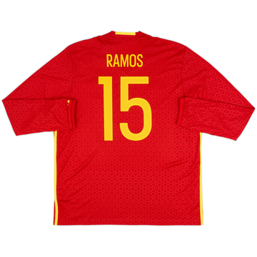 2016-17 Spain Home L/S Shirt Ramos #15 (XL)