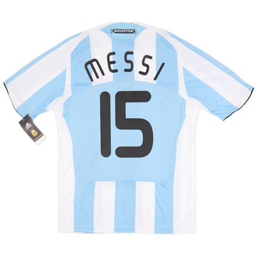 2007-09 Argentina Home Shirt Messi #15 (L)