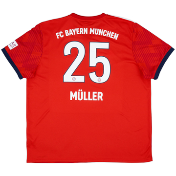 2018-19 Bayern Munich Home Shirt Muller #25 - 9/10 - (XXL)