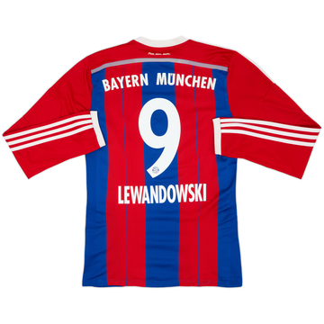 2014-15 Bayern Munich Home L/S Shirt Lewandowski #9 - 6/10 - (M)