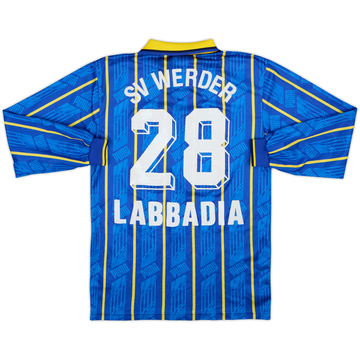 1995-96 Werder Bremen Away L/S Shirt Labbadia #28 - 8/10 - (XS)