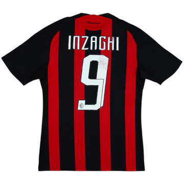 2008-09 AC Milan Home Shirt Inzaghi #9 - 5/10 - (S)