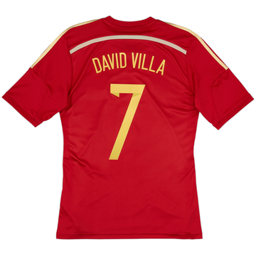 2013-15 Spain Home Shirt David Villa #7 - 6/10 - (M)
