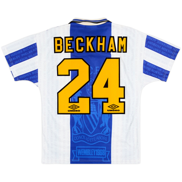 1994-96 Manchester United Third Shirt Beckham #24 - 6/10 - (15-16 Years)