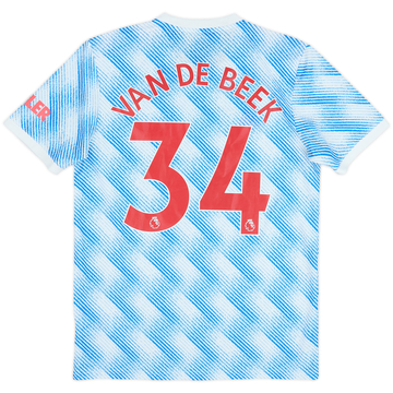 2021-22 Manchester United Away Shirt van de Beek #34 - 8/10 - (M)