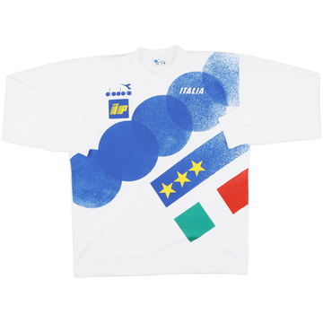1992-94 Italy Diadora Training L/S Shirt - 8/10 - (L)