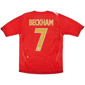 2006-08 England Away Shirt Beckham #7 - 6/10 - (M)