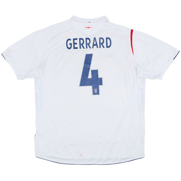 2005-07 England Home Shirt Gerrard #4 - 5/10 - (XXL)