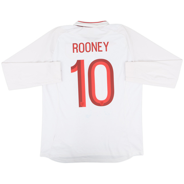 2012-13 England Home L/S Shirt Rooney #10 - 8/10 - (L)