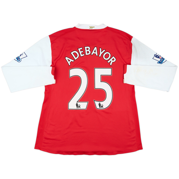 2006-08 Arsenal Match Issue Home L/S Shirt Adebayor #25