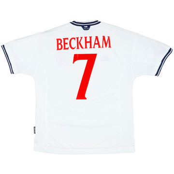 1999-01 England Home Shirt Beckham #7 - 6/10 - (L)