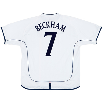 2001-03 England Home Shirt Beckham #7 - 6/10 - (XXL)