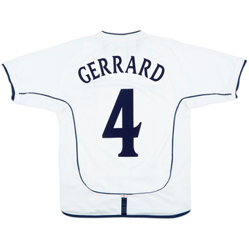 2001-03 England Home Shirt Gerrard #4 - 7/10 - (S)