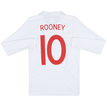2009-10 England Home L/S Shirt Rooney #10 - 9/10 - (S)