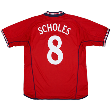 2002-04 England Away Shirt Scholes #8 - 8/10 - (M)