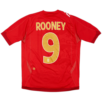 2006-08 England Away Shirt Rooney #9 - 7/10 - (XL.Boys)