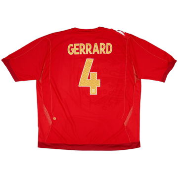 2006-08 England Away Shirt Gerrard #4 - 5/10 - (3XL)
