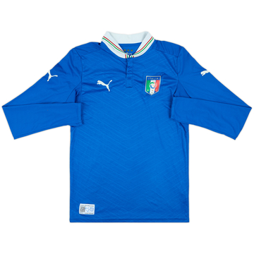 2012-13 Italy Home L/S Shirt - 8/10 - (S)