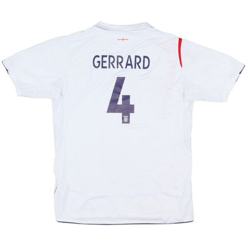 2005-07 England Home Shirt Gerrard #4 - 5/10 - (XL.Boys)