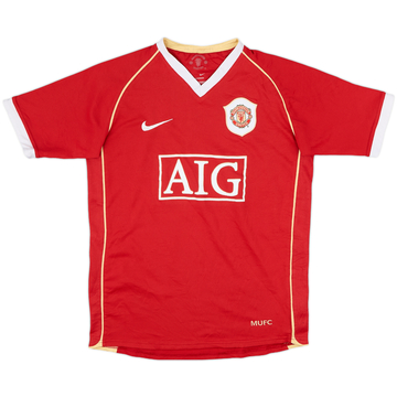 2006-07 Manchester United Home Shirt - 6/10 - (L.Boys)